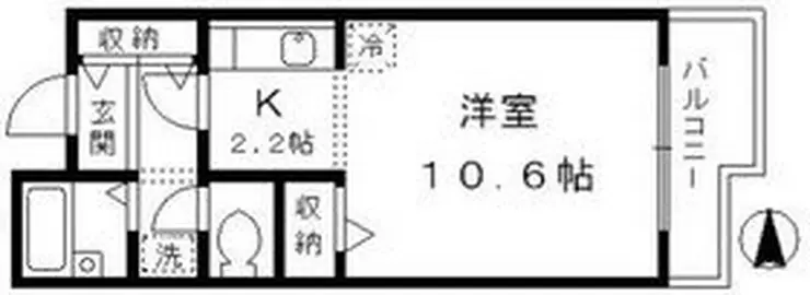 コーポレート東小金井 3階階 間取り