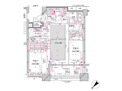 オーパスレジデンス銀座イースト(2LDK/5階)の間取り写真