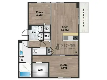 VIER CASA B(2LDK/3階)の間取り写真