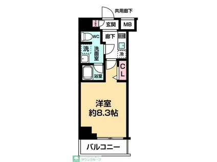 ARCOBALENO KANAMACHIII(1K/4階)の間取り写真
