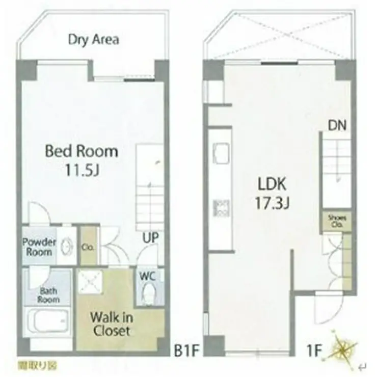 ヒルハイツ代官山 1階階 間取り