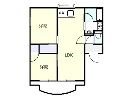 コンフォート(2LDK/1階)の間取り写真