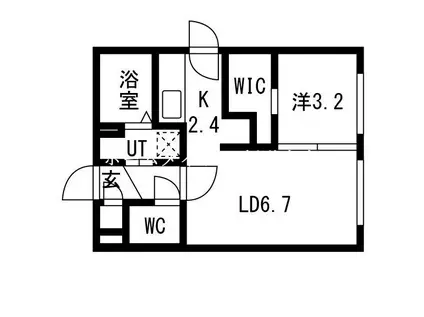 LUX FORTIII(1LDK/4階)の間取り写真