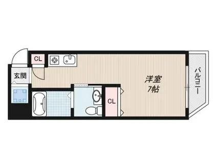 レジデンスSAKURA(ワンルーム/2階)の間取り写真