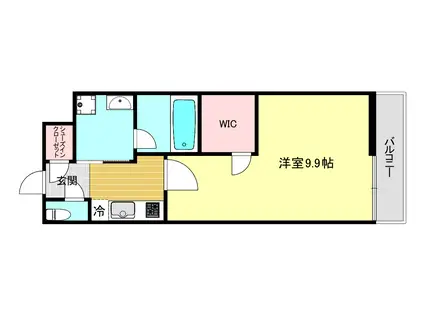 ウェルスクエア西宮北口(1K/2階)の間取り写真