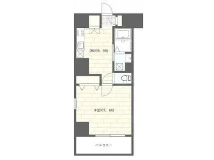 MLコート木場(1DK/10階)の間取り写真