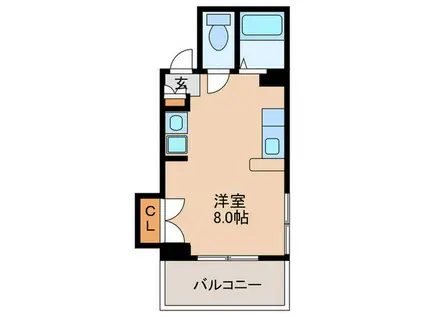 ロイヤルシティ新上橋(ワンルーム/2階)の間取り写真