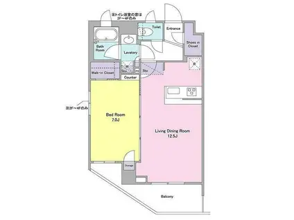 ケリア西馬込アジールコート(1LDK/3階)の間取り写真