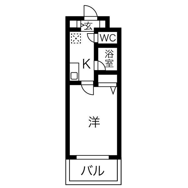 グレイス大曽根(1K/9階)の間取り写真