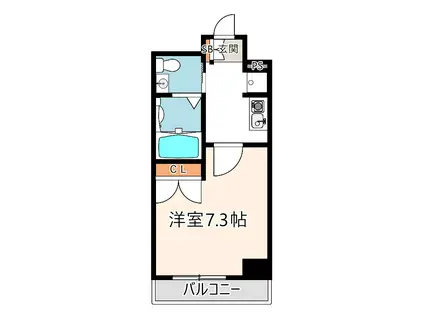 セイワパレス 堂島シティ(1K/7階)の間取り写真