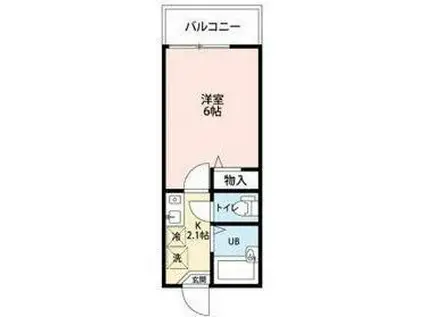 グックス下赤塚(1K/3階)の間取り写真