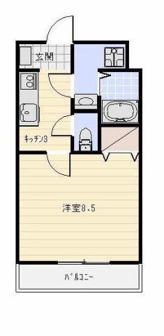 リュミエール(1K/1階)の間取り写真