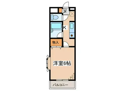 ホワイトパレス(1K/2階)の間取り写真