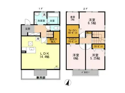 グランシャリオ(3LDK/1階)の間取り写真