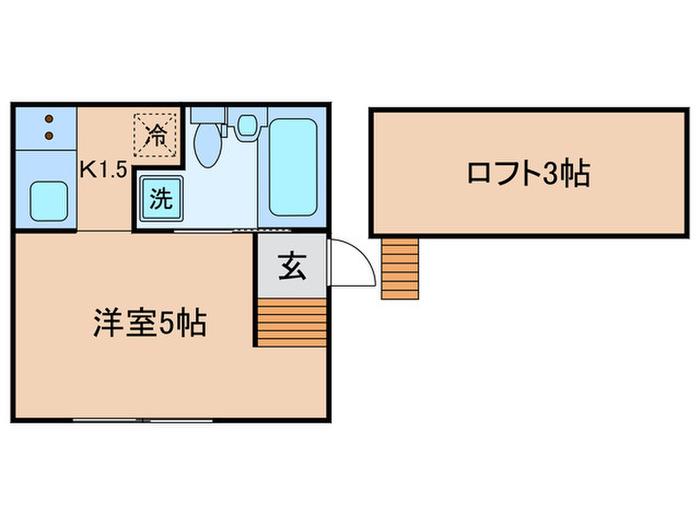 BREEZE WASEDA(1K/1階)の間取り写真