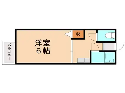 青山ハイツ(1K/1階)の間取り写真