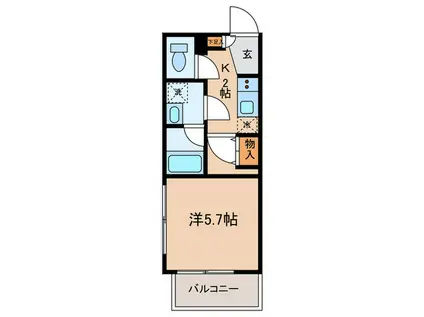 リヴシティ恵比寿(1K/1階)の間取り写真