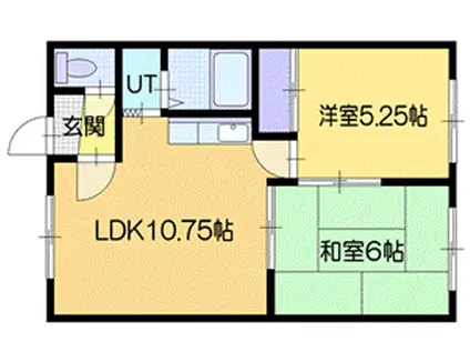 柏木21(2LDK/2階)の間取り写真