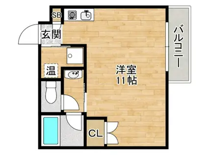 エスカーラ(1K/2階)の間取り写真