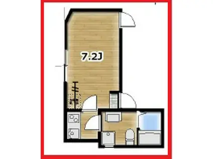 フォレストタカサゴ(1K/1階)の間取り写真