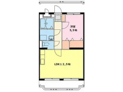ドルミールYANO(1LDK/1階)の間取り写真
