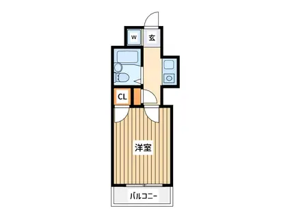 フレンドポート座間第2(1K/4階)の間取り写真
