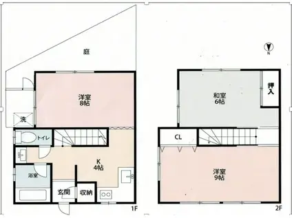 明石荷山町の家(3K/1階)の間取り写真
