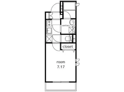 LEY LINE(1K/3階)の間取り写真