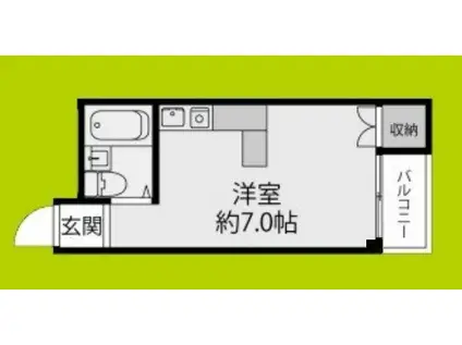 エクラ東住吉(ワンルーム/1階)の間取り写真