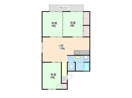 セジュールM B棟(3LDK/2階)の間取り写真