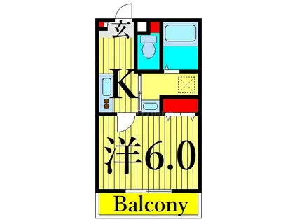 レルフ荒川(1K/1階)の間取り写真