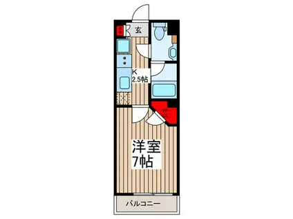 S-RESIDENCE北戸田(1K/5階)の間取り写真