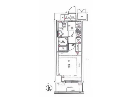 GENOVIA板橋本町GREEN WALL(1K/2階)の間取り写真