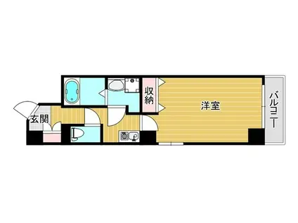 AXIS博多(1K/10階)の間取り写真