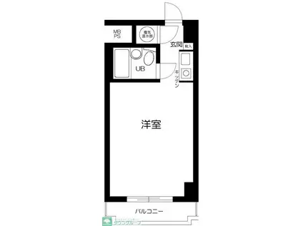 オリエント赤坂(ワンルーム/4階)の間取り写真