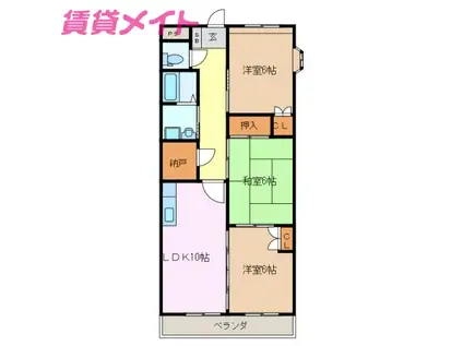 ミレア21(3LDK/2階)の間取り写真