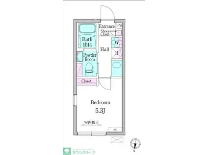 デュオメゾン阿佐ヶ谷(1K/1階)の間取り写真