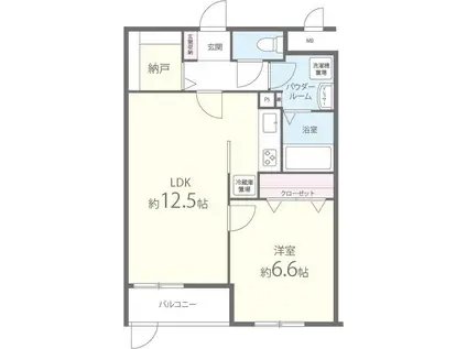 ボヌールロジェ(1LDK/1階)の間取り写真