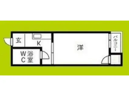 エルパラッツォ玉出(1K/3階)の間取り写真