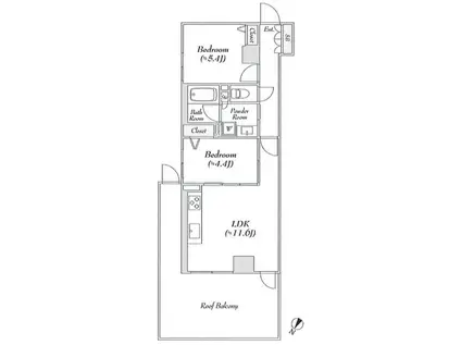 LUMIEC BUNKYO SENGOKU (2LDK/5階)の間取り写真