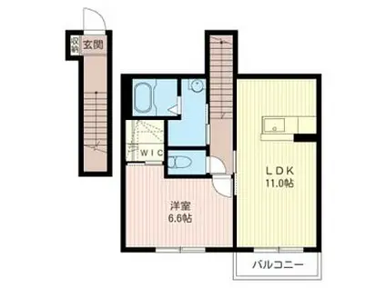 グランアーブル(1LDK/2階)の間取り写真