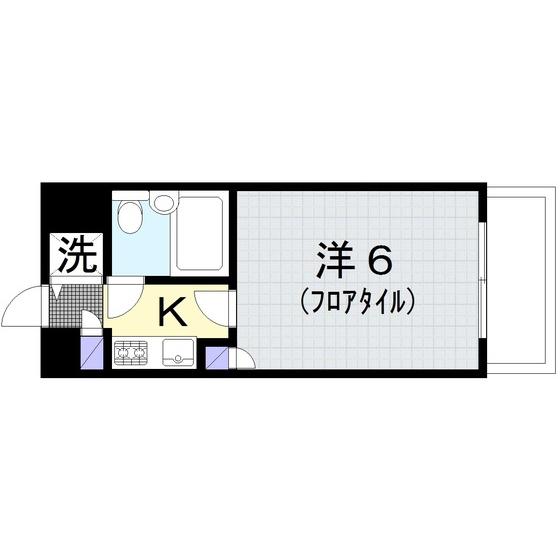 クリオ南林間壱番館(1K/4階)の間取り写真