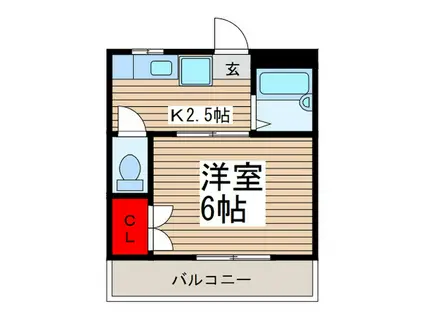 ノウゼンカヅラ(1K/1階)の間取り写真