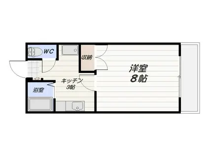 シェラトンハウス(1K/5階)の間取り写真