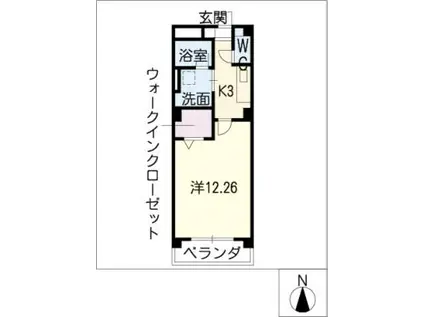 たちばなハイツ(1K/1階)の間取り写真