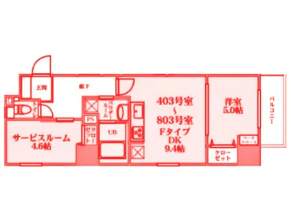 IL PRIMO KISOYA(1SLDK/3階)の間取り写真