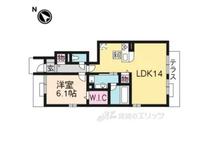 アンティム(1LDK/1階)の間取り写真