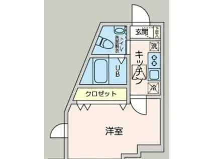 ヒルトップHASAMA(1K/1階)の間取り写真