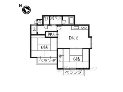 マノワール久貝(2LDK/3階)の間取り写真