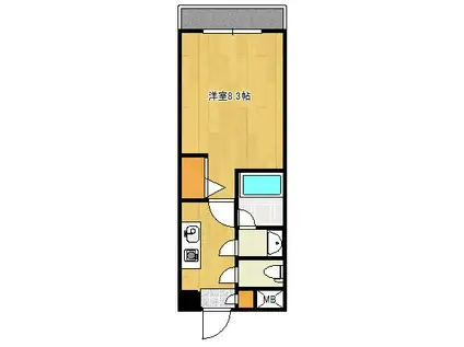 BUENA川端町4丁目壱番館(1K/8階)の間取り写真